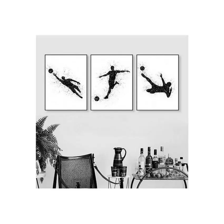 Football canvas painting wall art posters living room Home Decor Art Decor HD quality Nursery Kids Room Frame