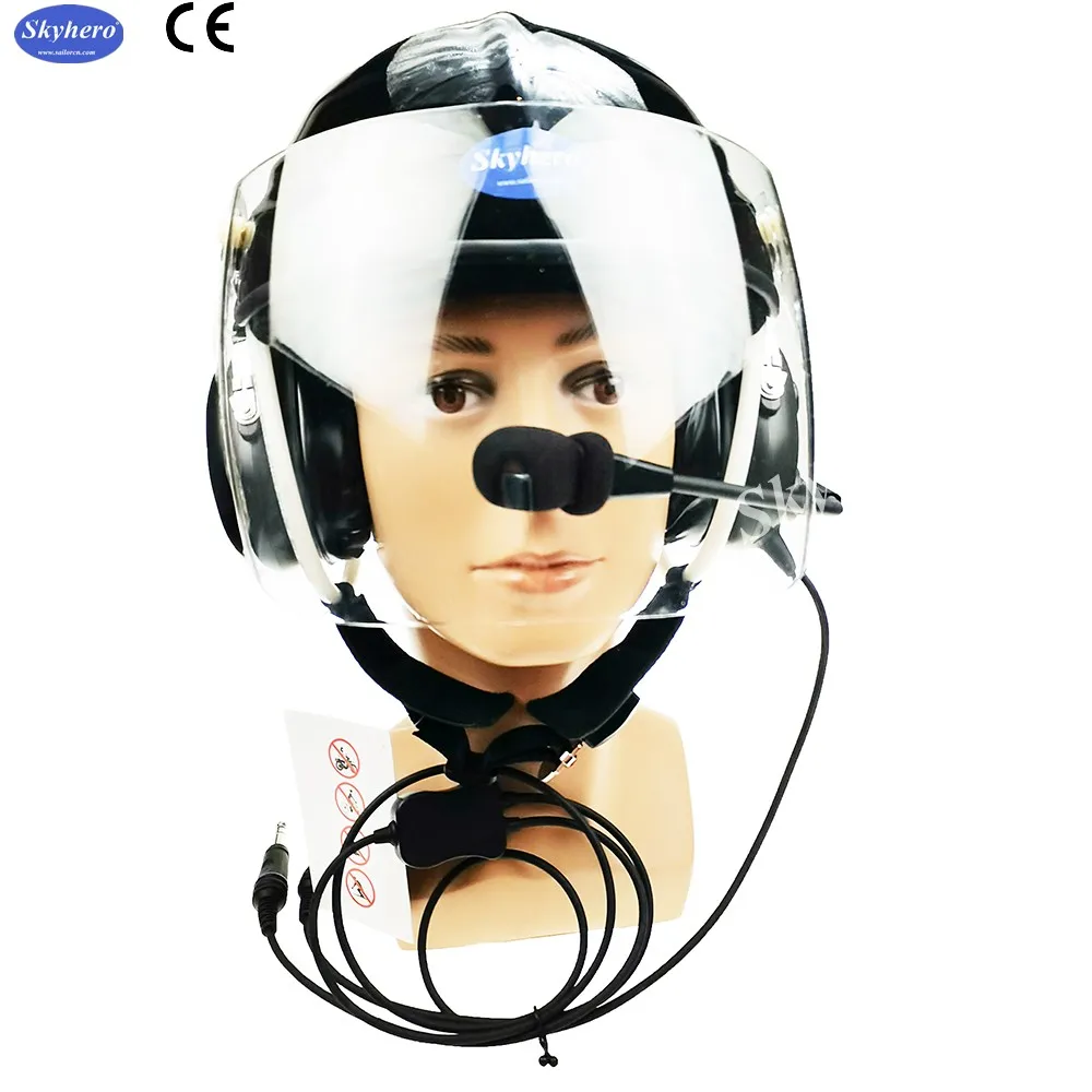 Standard Aircraft Pilot Helmet, Aviation Helmet, Fixed Wing Headset, Standard GA Dual Plug, EN966