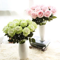 5cm Roses Artificial Flowers Flannel Rose Flower Branch Artificial Red Roses Realistic Fake Rose for Wedding Home Decoration