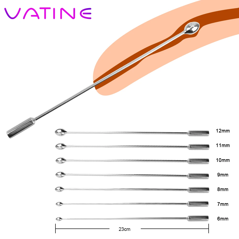 VATINE Metal Urethral Catheter Sex Toys for Men Adult Products Horse Eye Stimulation Male Urethral Dilator Penis Plug Sounding