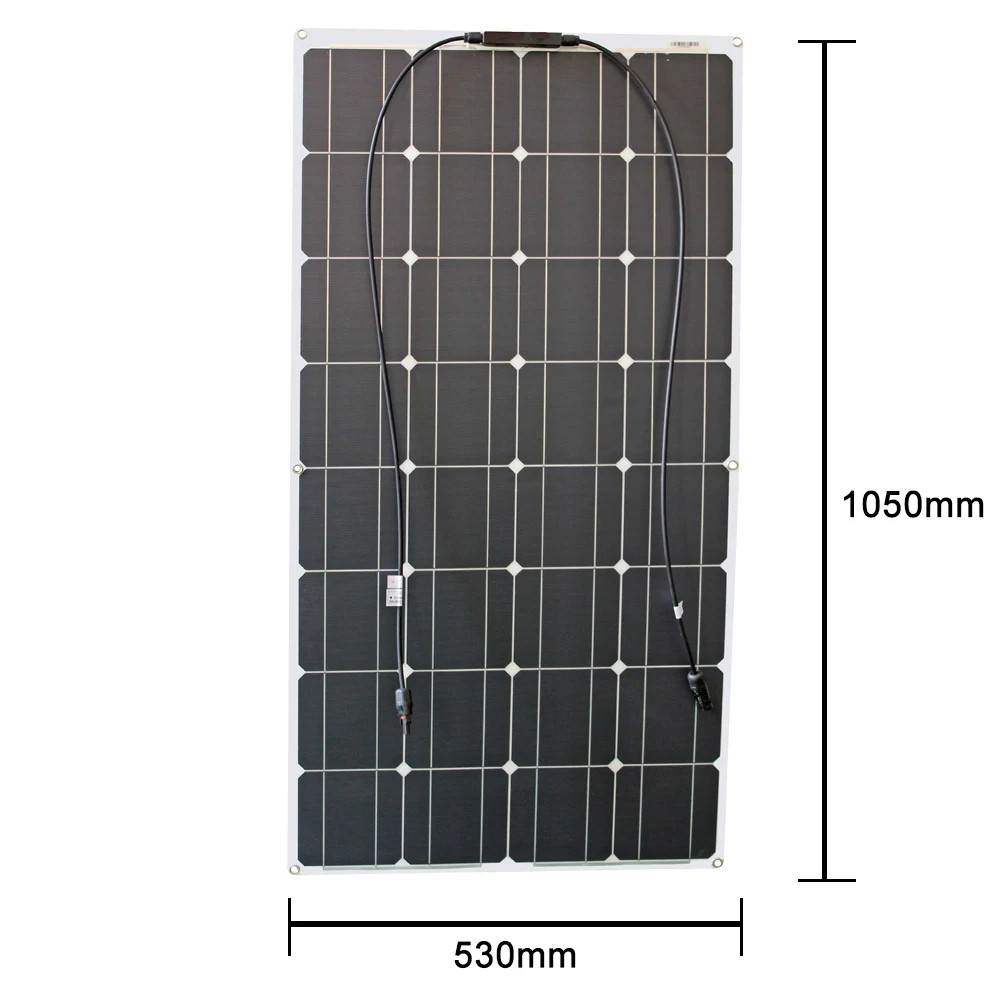 RG 2pcs 4pcs 6pcsแผงพลังงานแสงอาทิตย์ที่มีความยืดหยุ่น 16V 100Wเซลล์Monocrystallineซิลิคอน 12V 100W Сонечная панэль