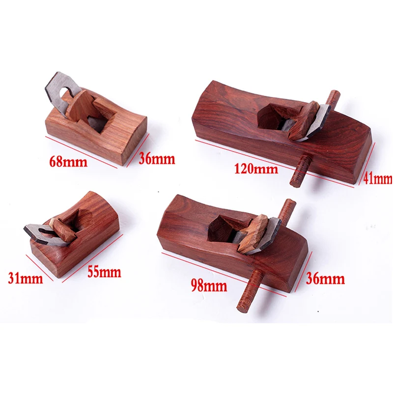 1pcs Mahogany Carpenter planer diy woodworking hand with handle 55mm/68mm/98mm/120mm Mini Woodworking Planer