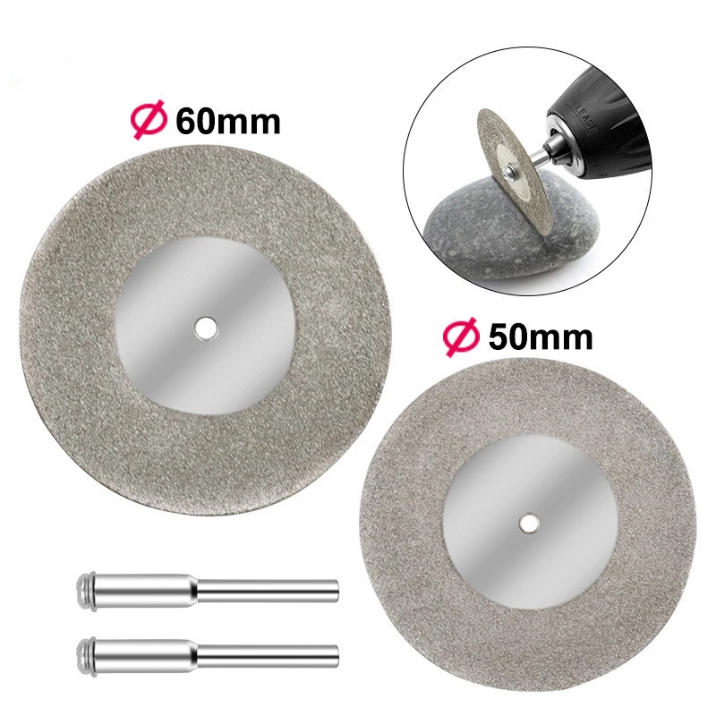 40/50/60mm Diamond Grinding Wheel Metal Cutting Disc Slice Dremel Accessories For Dremel Rotary Tool With 1 Arbor Shaft