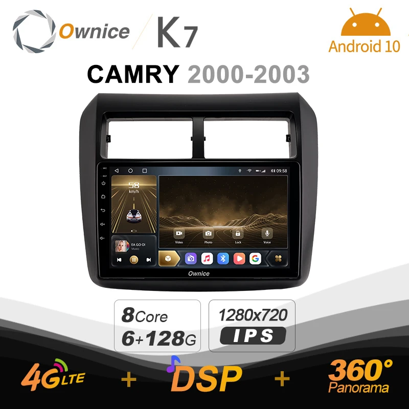 

K7 720P 2 Din Android 10,0 Автомобильный мультимедийный радио для Toyota WIGO 2012 с 8 ядрами A75 * 2 + A55 * 6 Поддержка внешнего микрофона