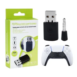 Adaptador bluetooth usb dongle para ps4 gamepad console receptor sem fio transmissor para ps5 fones de ouvido