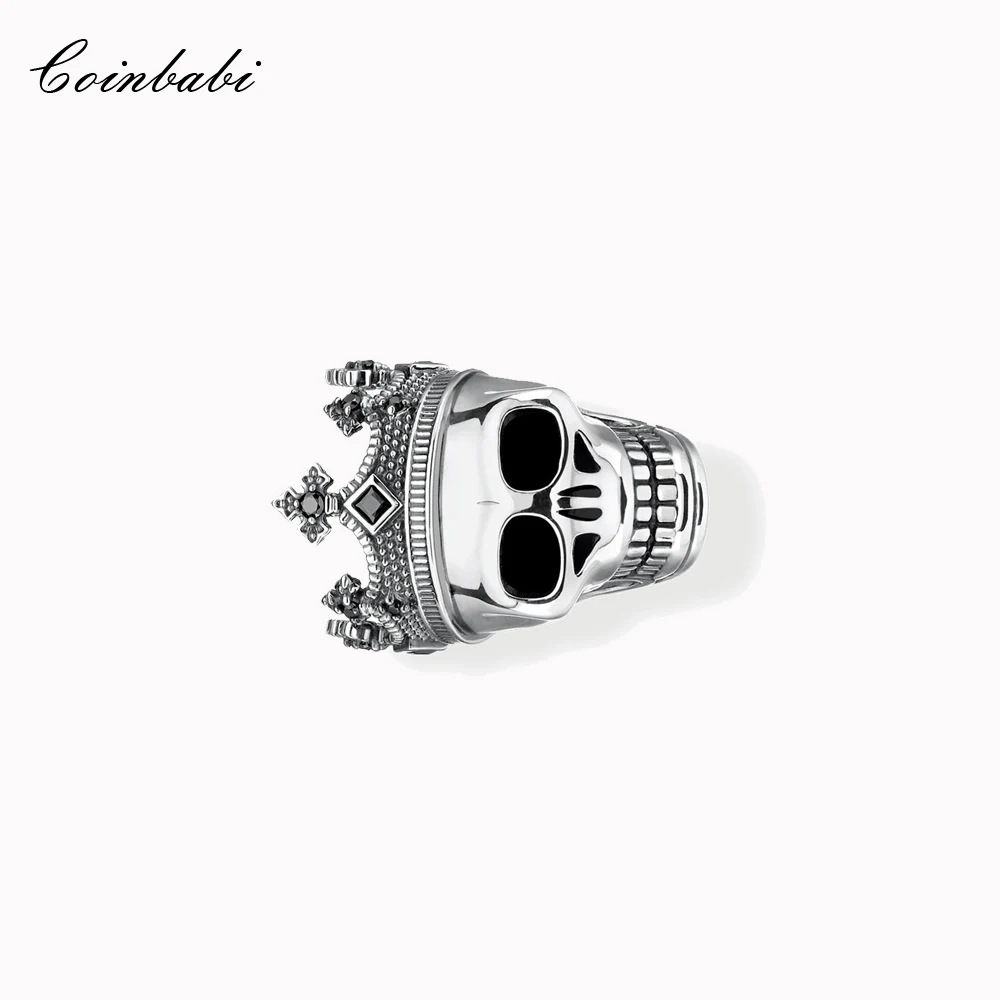 Beads Skull Crown King 925 Sterling Silver Fit Bracelets & Necklace Rebel Street Fine  Europe Jewelry Accessories For DIY Making