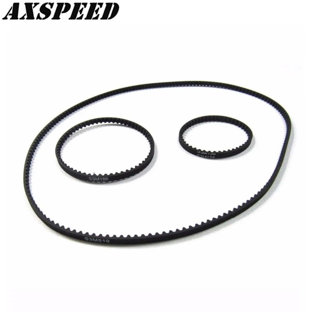 AXSPEED Front Motor Belt 138T 186T 519T for Sakura D3 1/10  RC Drift Car Motor Belt Pack Accessories