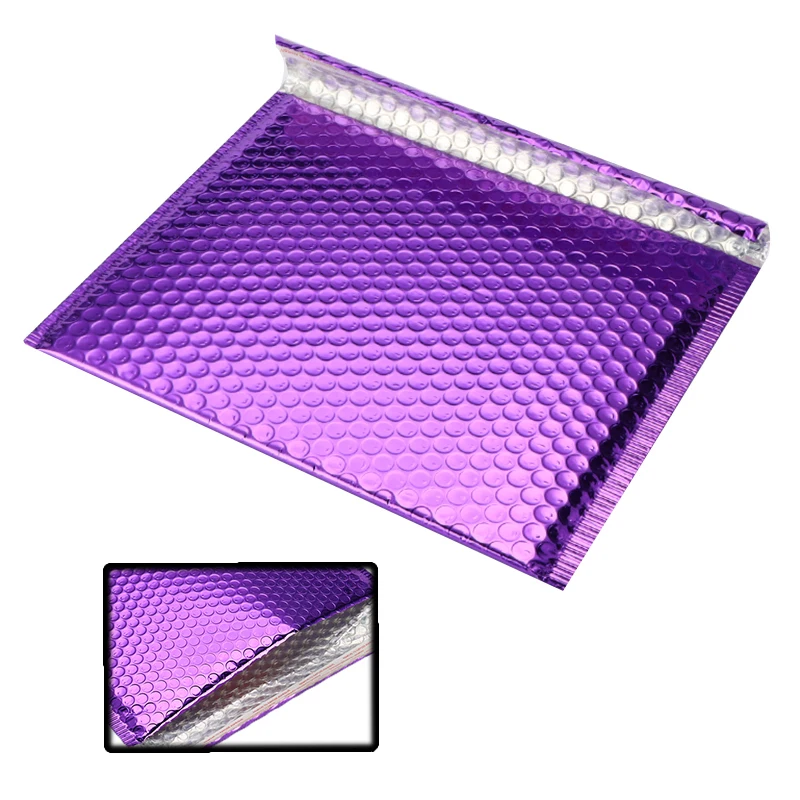 50PCS Lot Purple Plating Paper Bubble Envelopes Bags Mailer Padded Shipping Envelope Bubble Mailing Bag Different Specifications