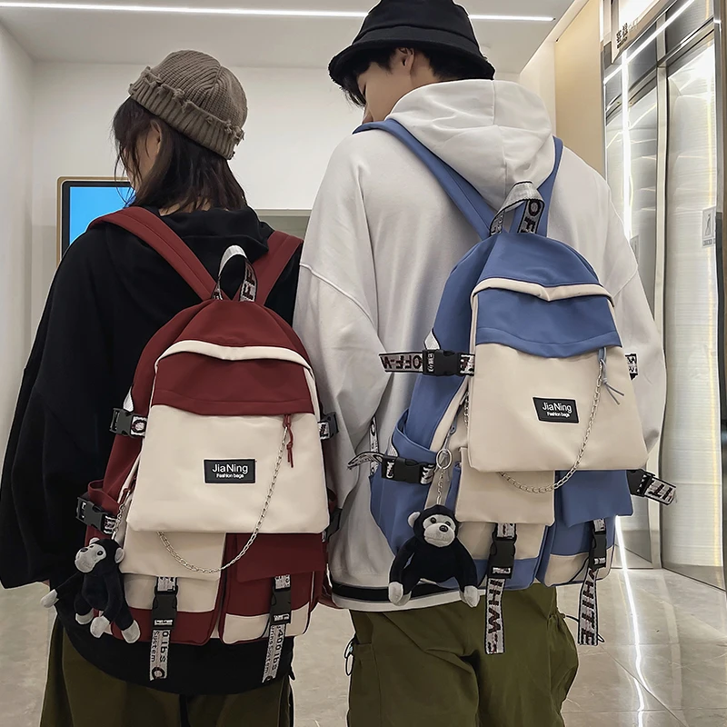 Mochila Harajuku Ulzzang para estudiantes de secundaria, morral de gran capacidad para estudiantes de secundaria, 2021