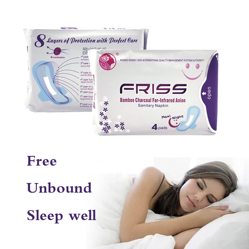 New arrival FRISS Sanitary napkin Maxi Night Use 330mm menstrual period anion pads sanitary napkin feminine hygiene sanitary pad