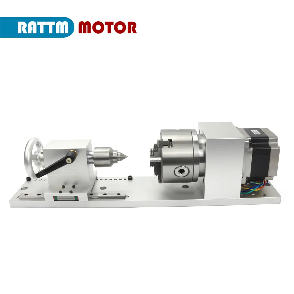 Fourth 4th Axis Planetary Reducer Rotating Axis A axis CNC Dividing Head Lathe Accessories + Tailstock