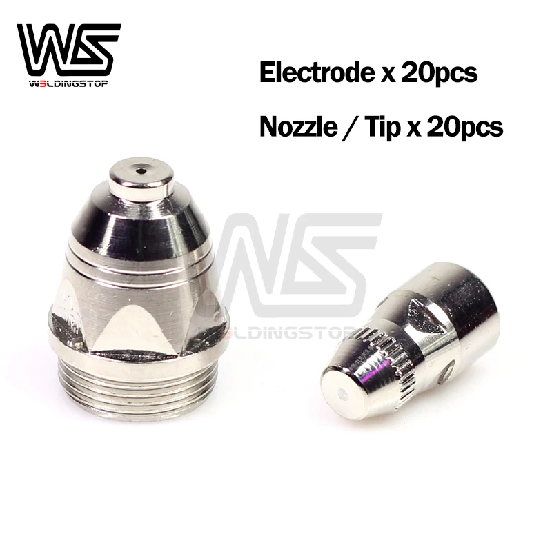 P80 Verbruiksartikelen Nozzle Tip Elektrode Voor Plasma Cutter Torch CUT80 CUT100 CUT120 Pkg/40