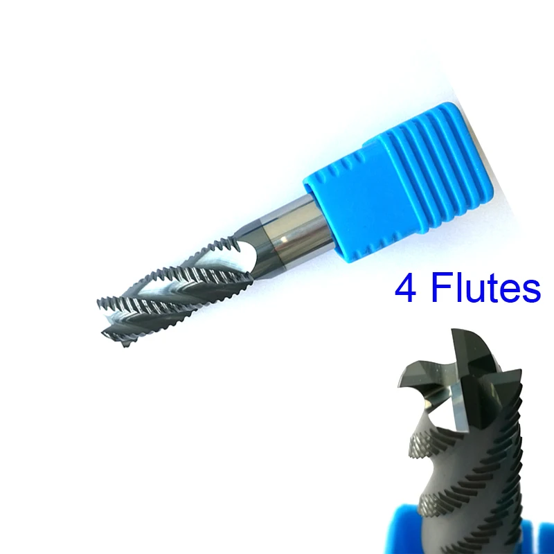 مطحنة نهاية التخشين D4 6 8 10 12 مللي متر HRC45 3 /4 المزامير التنغستن الصلبة كربيد دوامة بت أدوات الطحن CNC Endmills راوتر بت