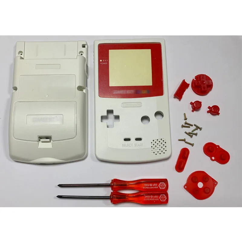 Чехол для Nintend GBC GameBoy с отверткой и ярлыками