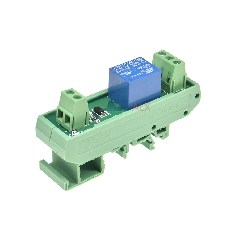 1 Channels relay module DIN Rail Mount SRD-05VDC-SL-C SRD-12VDC-SL-C SRD-24VDC-SL-C 10A 5V 12V 24V DC PNP NPN compatible 1NO 1NC