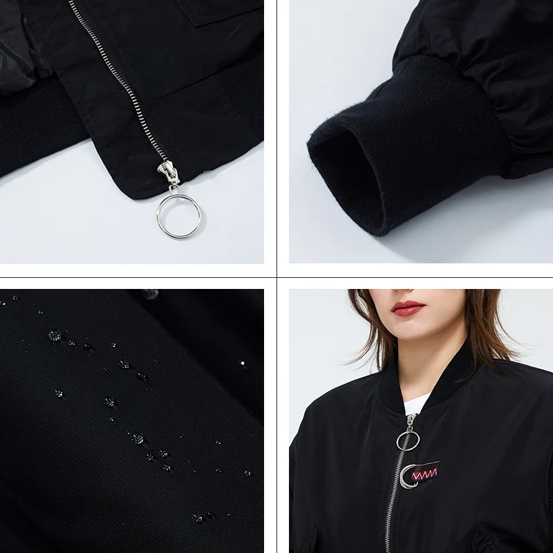 Astrid 2022 New arrival Spring Young fashion Women\'s Short Jacket Casual trench coat high quality Black Thin women coat ZS-7012
