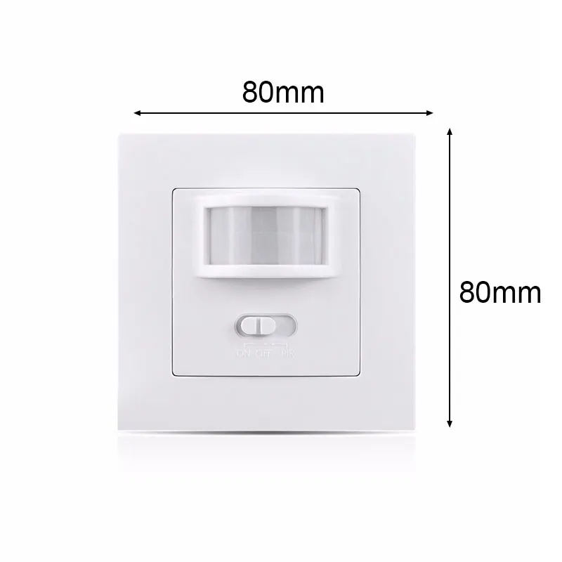 Human Body Infrared Induction Switch 220-240V/AC Home Lighting Switch Auto on / Off Pyrolysis Sensor Wall Embedded Panel Sensor