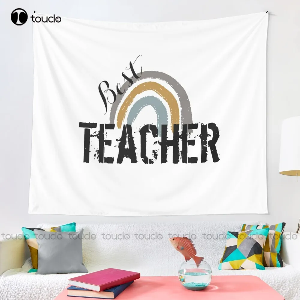 New Best Teacher Ever - Cute Tapestry Tapestry Large Tapestry Wall Hanging For Living Room Bedroom Dorm Room Home Decor