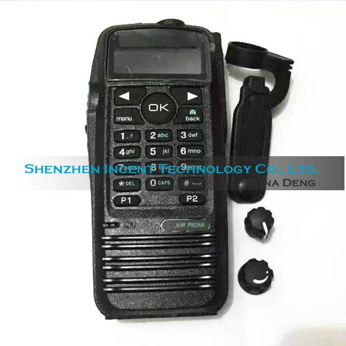 VOIONAIR Front Outer Case Housing Cover Shell Speaker Mic and Flat Cable for Motorola XIR P8268 Radio