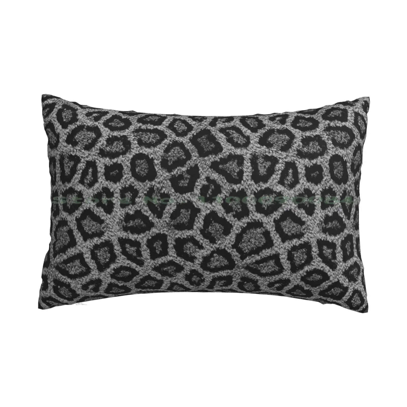 Glittery Black And Silver Cheetah Faux Fur Pattern Pillow Case 20x30 50*75 Sofa Bedroom Black White Sneakerheads Sneakeraddict