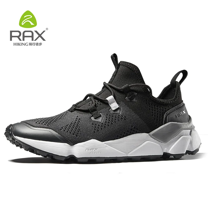 RAX-zapatos impermeables de cuero de gamuza para hombre, calzado de senderismo con amortiguación, transpirable, para exteriores, Viajes