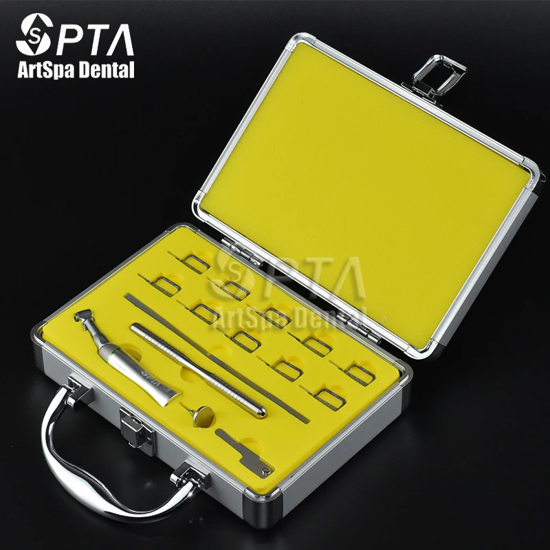 Enhance precision in orthodontic procedures with the SPTA 4:1 Contra Angle Handpiece featuring an Interproximal Strip IPR System