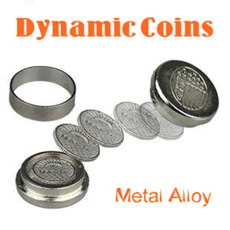 

Dynamic Coins(Metal alloy) Magic Tricks For Magicians Coin Appearing Magia Close Up Illusion Gimmick Props Comedy