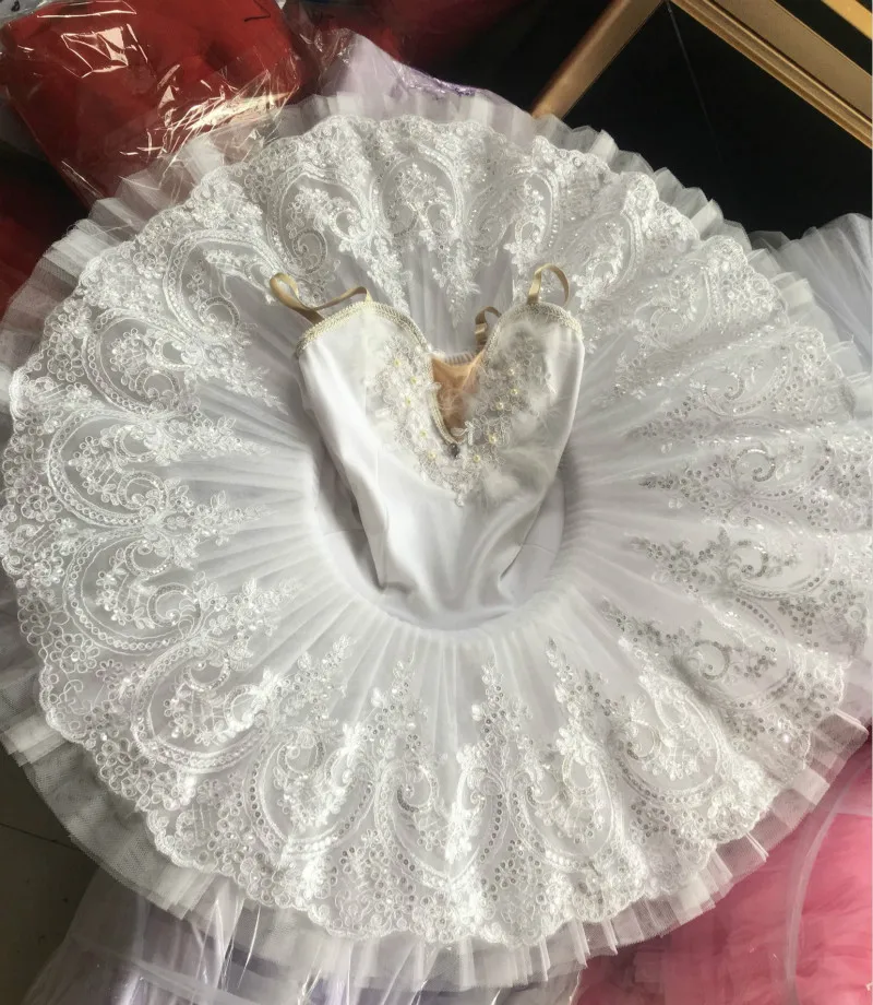 Tutú de Ballet profesional para adultos y niños, vestido de bailarina, ropa de cisne para escenario, Disfraces de Halloween para mujeres