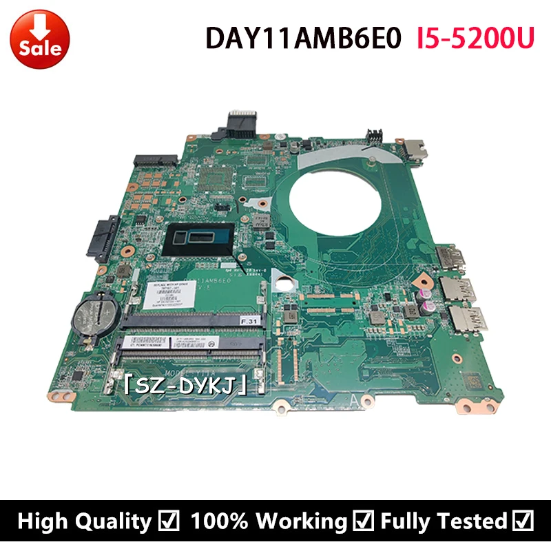 Para HP ENVY 14-U 14T-U 14-P 14-V placa base de computadora portátil con I5-5200U DAY11AMB6E0 797197-501, 797197-001 placa base