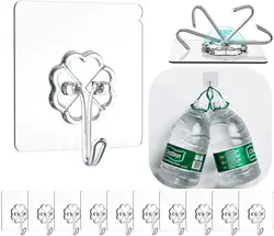 Transparent Strong Self Adhesive Door Wall Hangers Hooks Suction Heavy Load Rack Cup Sucker For Kitchen Bathroom Towel Hanging