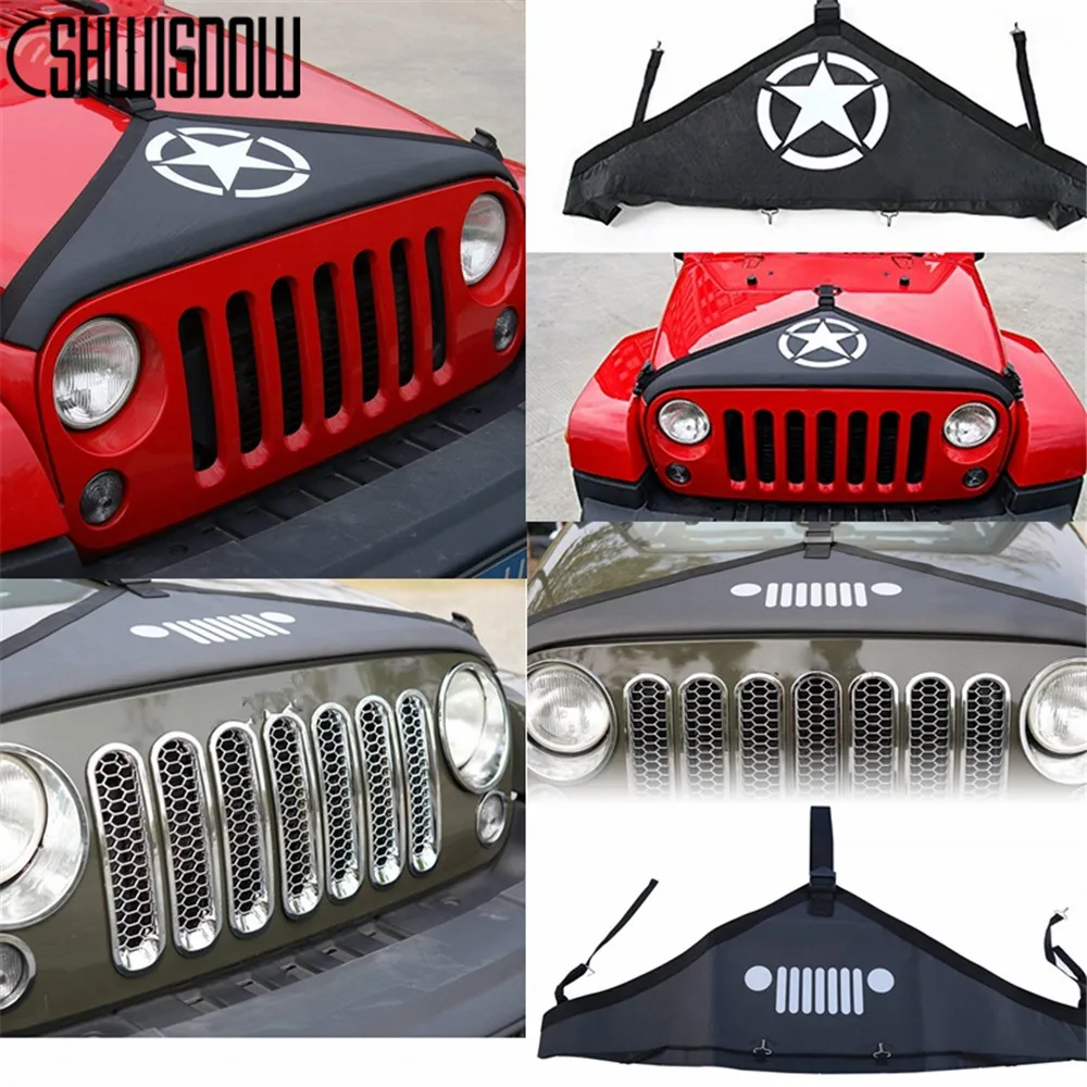 Canvas Engine Hood for Jeep Wrangler TJ 1997-2006 Engine Exterior Cover Protector Car Accessories