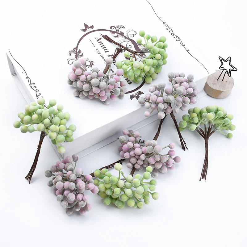 Picture 4: 6PCS Artificial Plants Cheap Vases for Home Decoration Accessories Diy Gifts Box Scrapbooking Wedding Decorative Flowers Wreaths