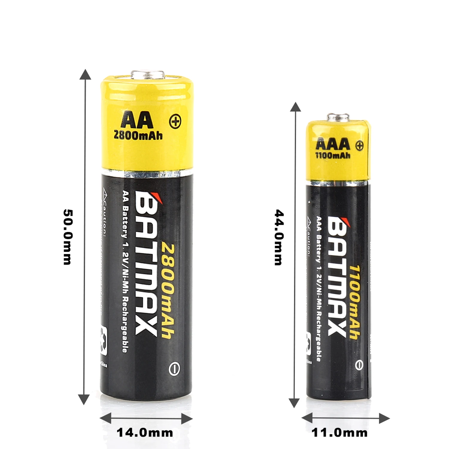 Batmax AA 2800mAh bateria + AAA 1100mAh Ni-MH wymienna bateria do latarki, kalkulatora, odtwarzacza MP3, pilota, radia