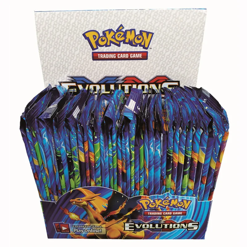 Newest 324Pcs Pokemon Cards Sun & Moon XY Evolutions Pokemon Booster Box Collectible Tradiner Card Game toy for children