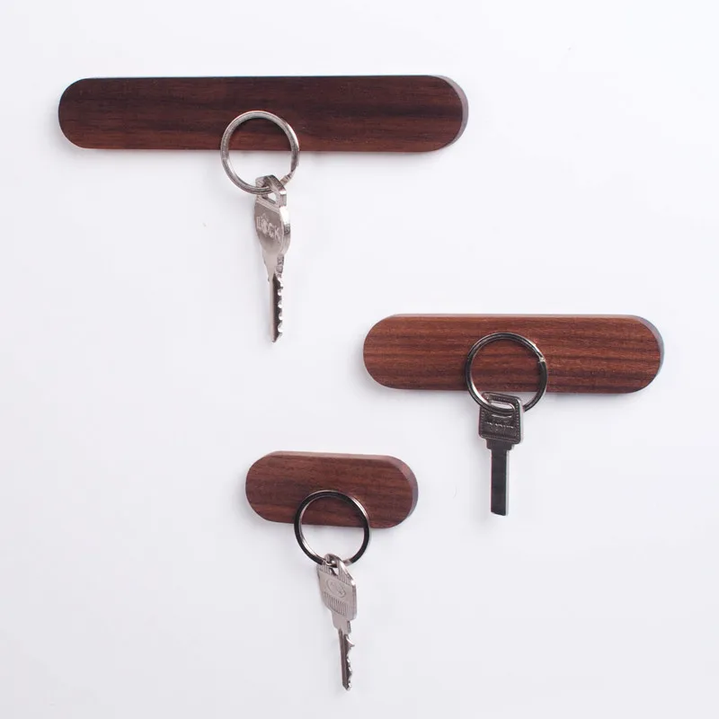 Wooden Magnetism Hanger For Keys Multi-Function Magnetic Feed Vintage Home Decor Coat Hooks Rack Home Organizer Tools Wall Decor