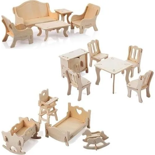 

Lederax 3D Wooden Model Miniature Ware Set