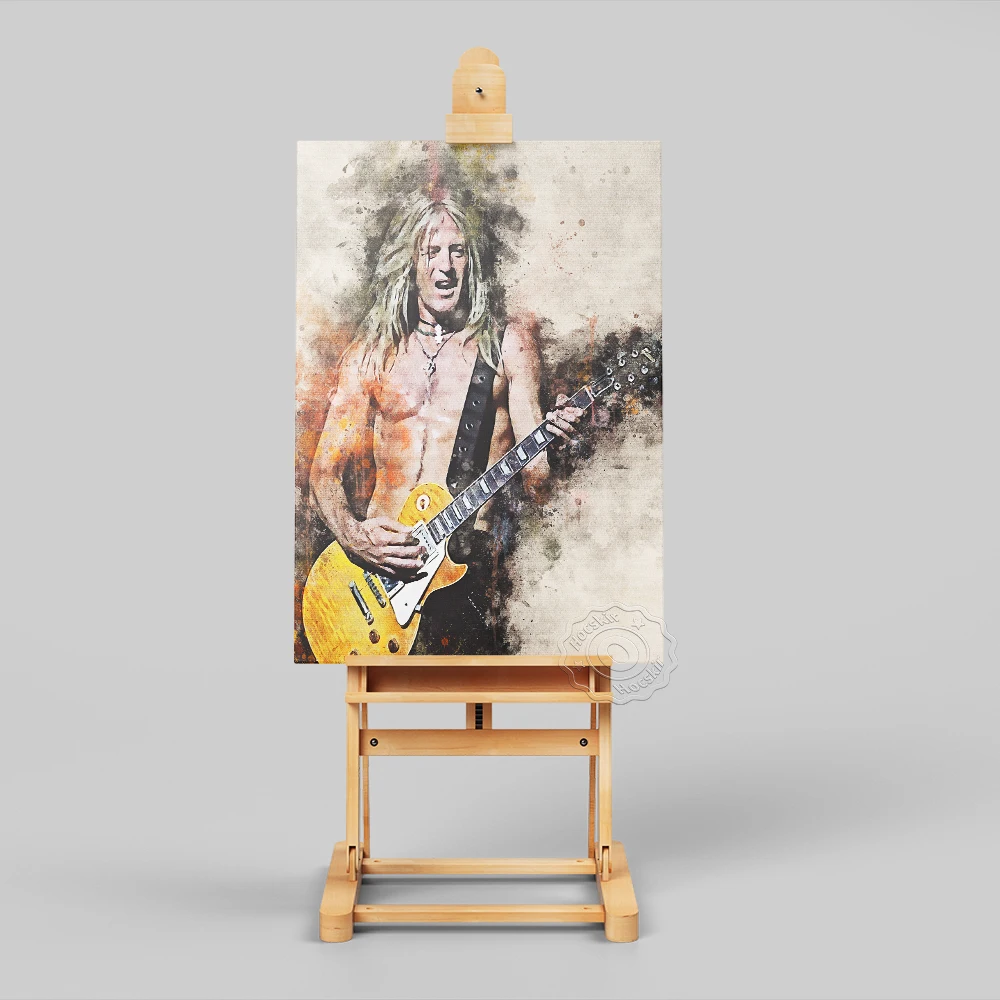 Doug Aldrich Guitarist Poster, America Hard Rock The Dead Daisies Band Fans Collect Art Prints, Vintage Figure Portrait Decor