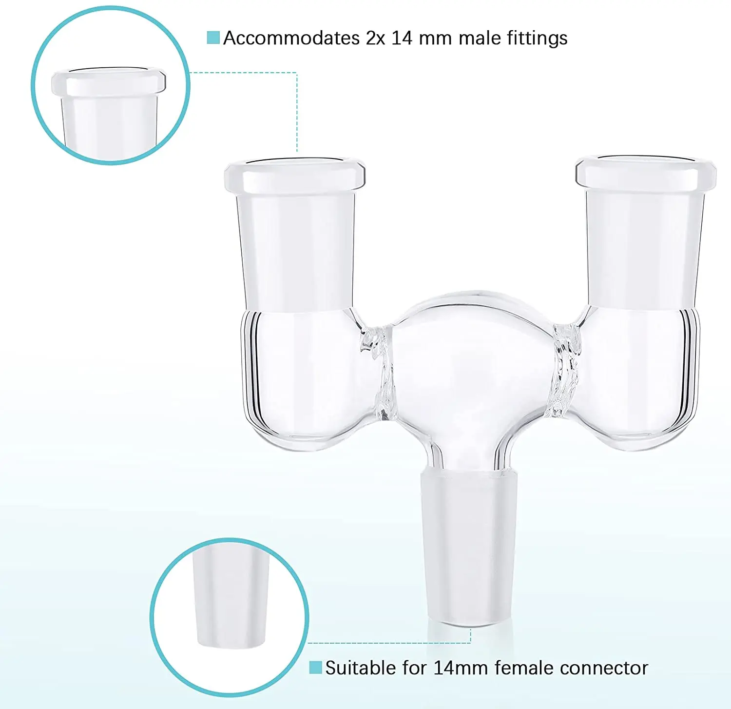 

Glass Connecting Adapter 14/18mm Female to 14/18mm Male