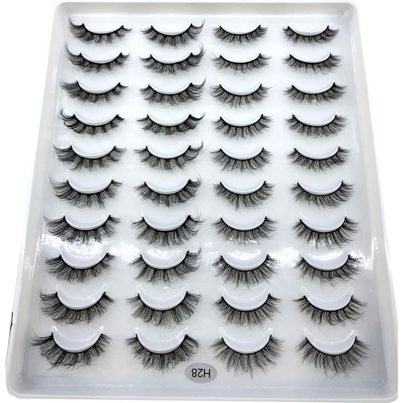 NEW 20 pairs 18-25mm fake Eyelashes 100% Mink Eyelashes Mink Lashes Natural Dramatic Volume Eyelashes Extension False Eyelashes