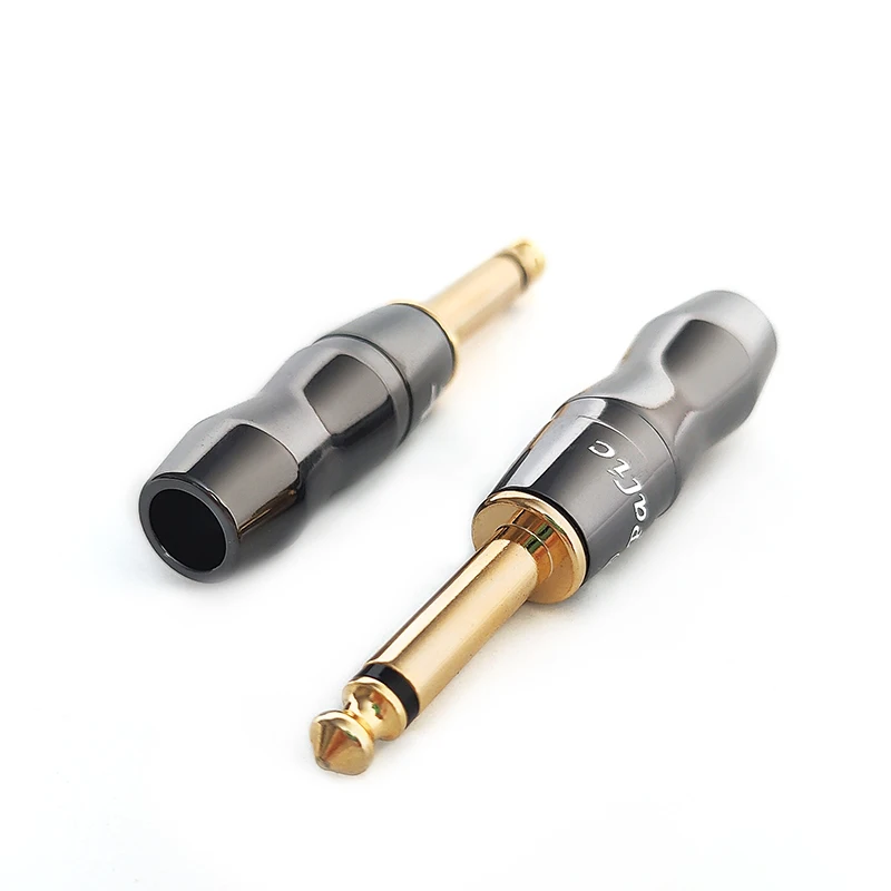 10pcs  QINCROWN Hi-end 24K Gold Plated Audio Plug 2 core 1/4