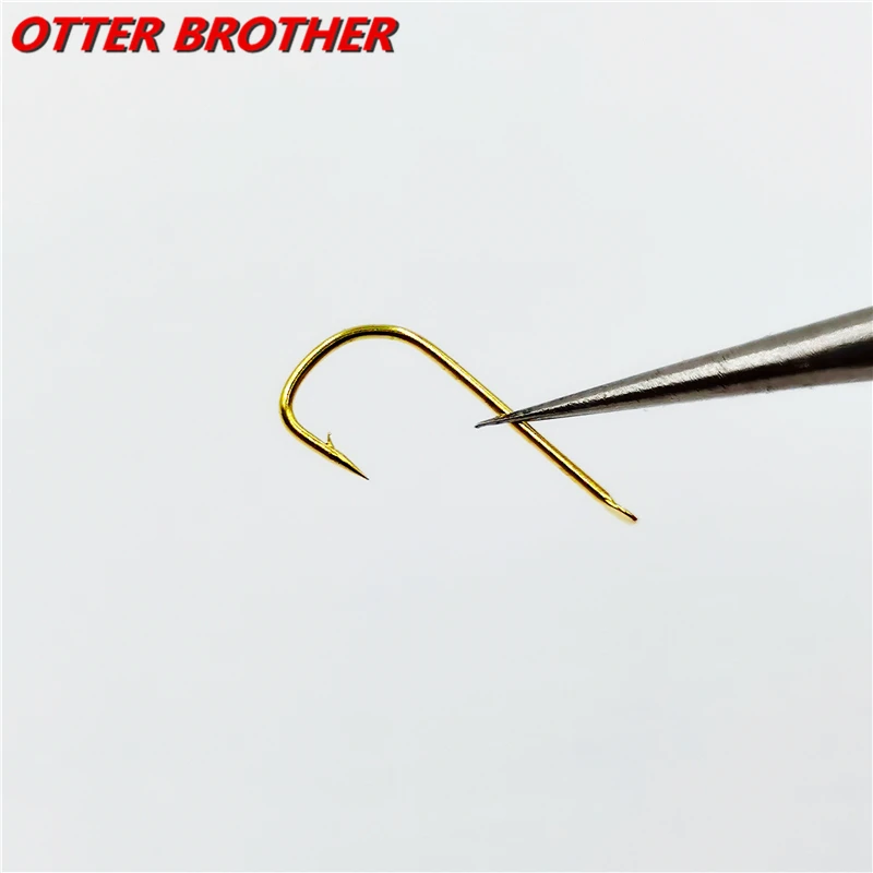 100pcs/lot  Barbed Carp Fishing Hooks 1#-8# Series High Carbon Steel Gold Red Fishhook Holder Fishing Bait In Fly Worm Set Pesca