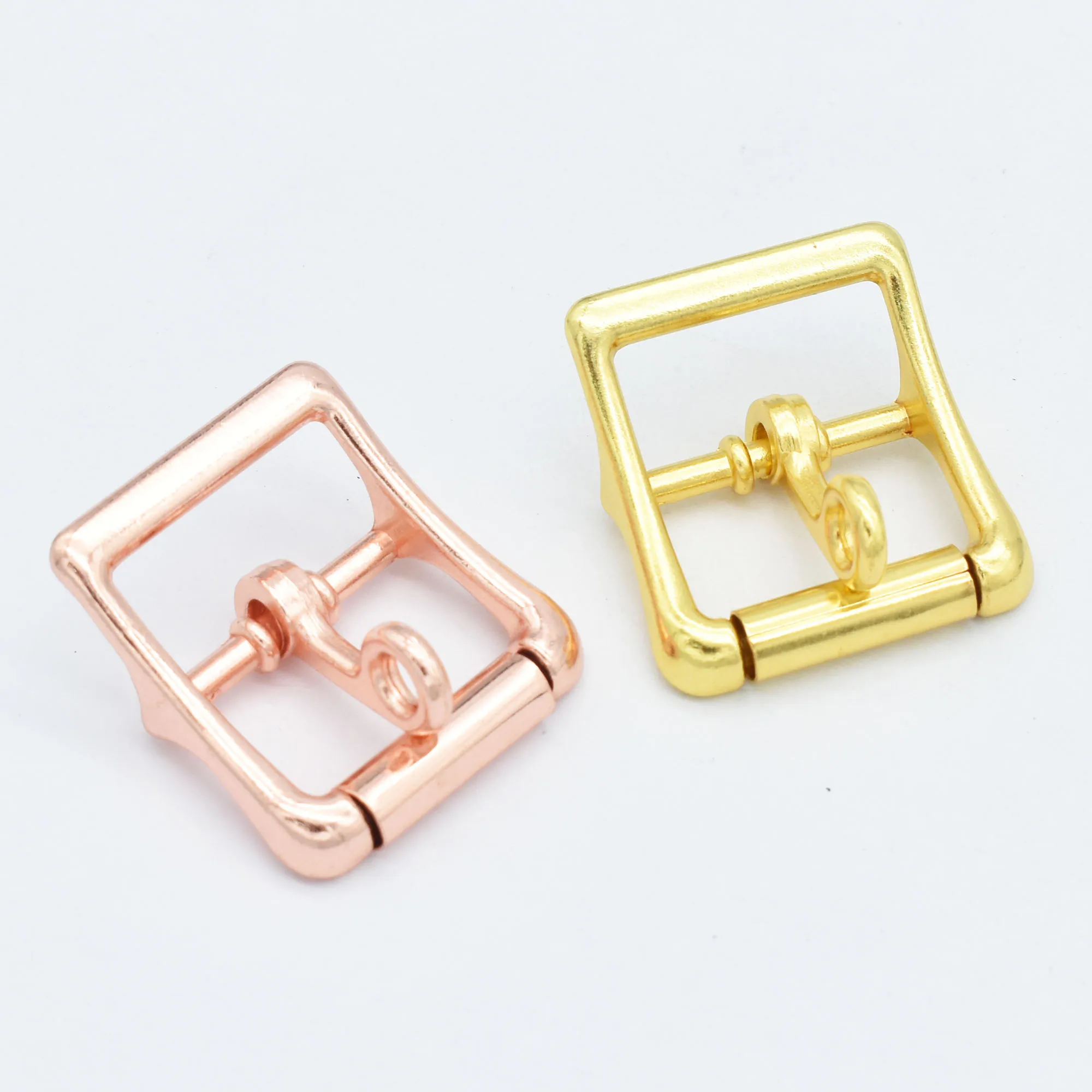 24mm Rose Gold Belt Buckle Slide Buckles Roll Buckle Belt Strap Fasteners Adjuster Purse Bag Strap Buckle Handbag 6PCS