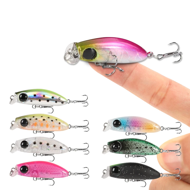 1pcs mini Minnow Fishing Lures Wobblers 3.5cm 2.7g slowly Sinking Trout Artificial Hard Bait Bass Crankbait Carp Fishing tackle