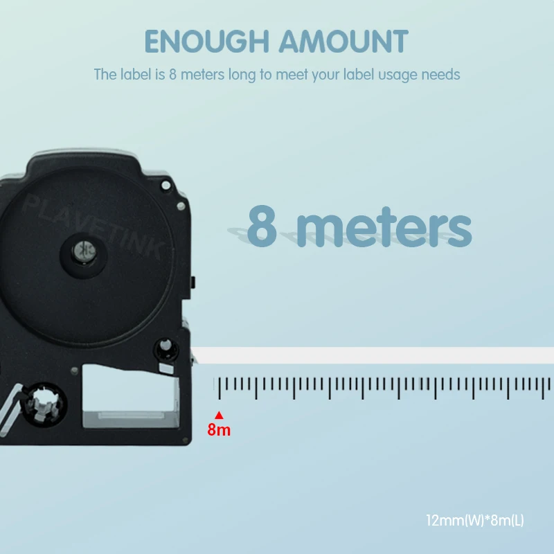 Fitas de etiqueta Plavetink, compatíveis para Epson Lw400, LK-4WBN cartuchos, etiqueta funciona LW-300, 400, 500, 600P, 700 Label Maker, SS12KW