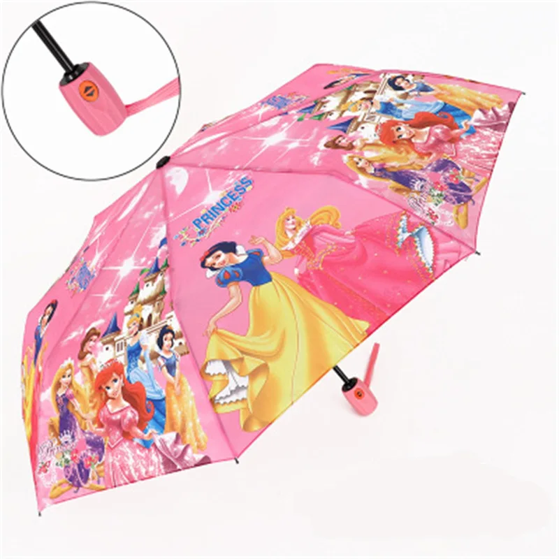 Disney Portable Foldable Umbrella Children Kid Girl Boy Baby Frozen Parasol Windproof Rain Umbrella Easy Opening Folding gift