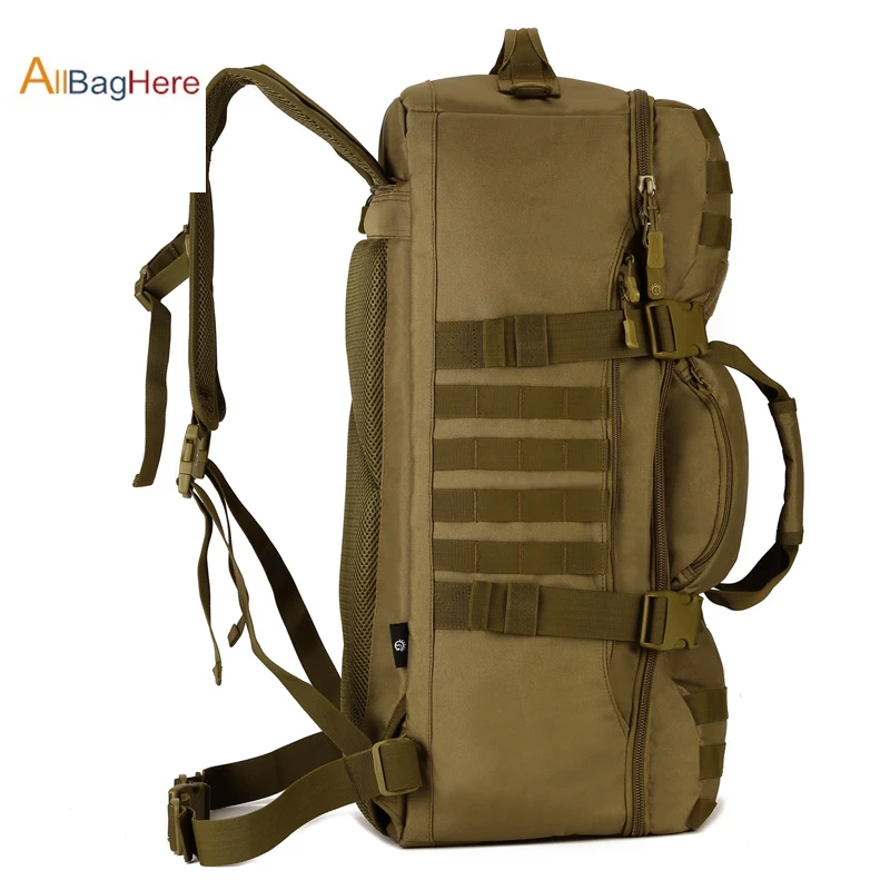 60L Multi-purpose Hiking Backpack Large Capacity Travel Camping Luggage Backpack Outdoor Waterproof Nylon Tactical Bag