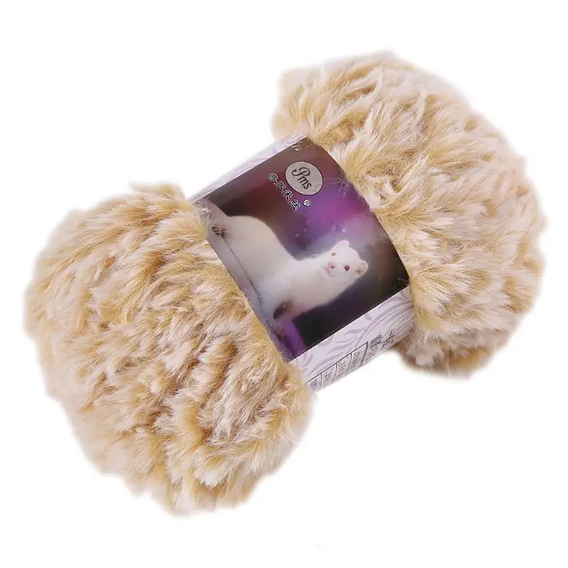 50g/Ball DIY Fluffy Plush Chunky Knitting Yarn Hand-Woven Crochet Velvet Thread F3MD