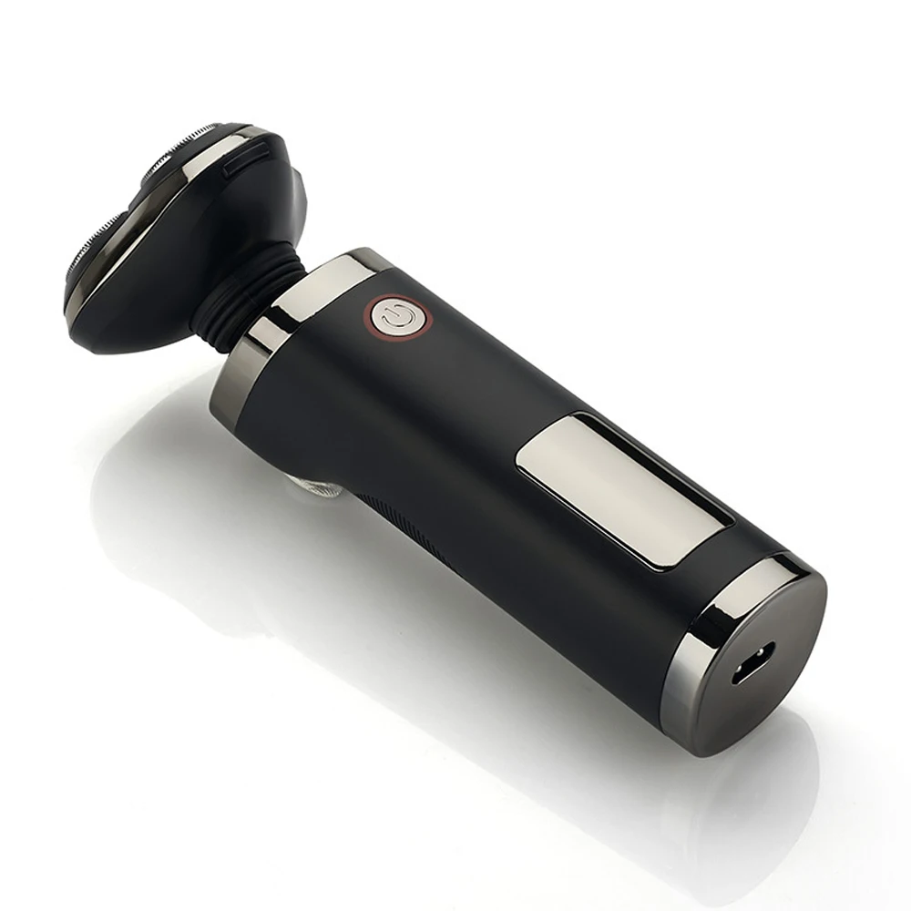 ماكينة حلاقة كهربائية للرجال اللحية الحلاقة LED المحمولة اللحية الحلاقة المتقلب مقاوم للماء الرطب الجاف الاستخدام المزدوج حلاقة آلة قطع 3 شفرة