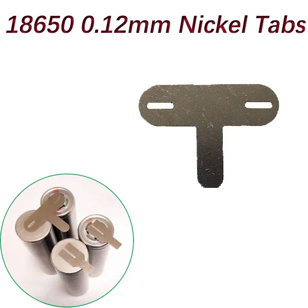 

10PCS/LOT 18650 0.12mm SPCC Welding Nickel Tab Plated Tab For 18650 T Type Battery Pack Without Holder