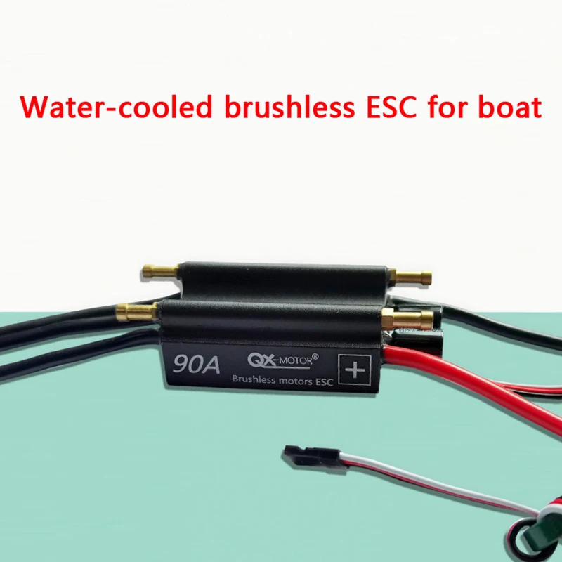 50A 120A QX-motor Waterproof Brushless ESC 2-6S Speed Controller for RC Boat Ship with BEC 5.5V/5A Water Cooling Syste